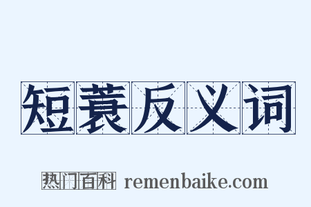 短蓑反义词是什么意思的图片